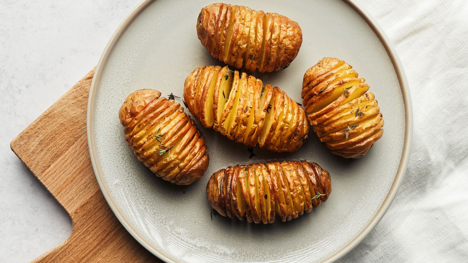 Hasselback aardappels uit de airfryer