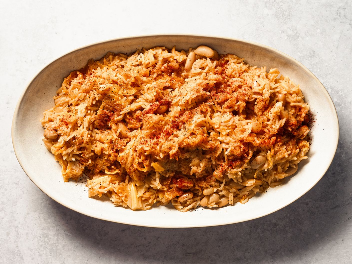 Portugese rijst met witte bonen en groene kool | PLANTPROEF