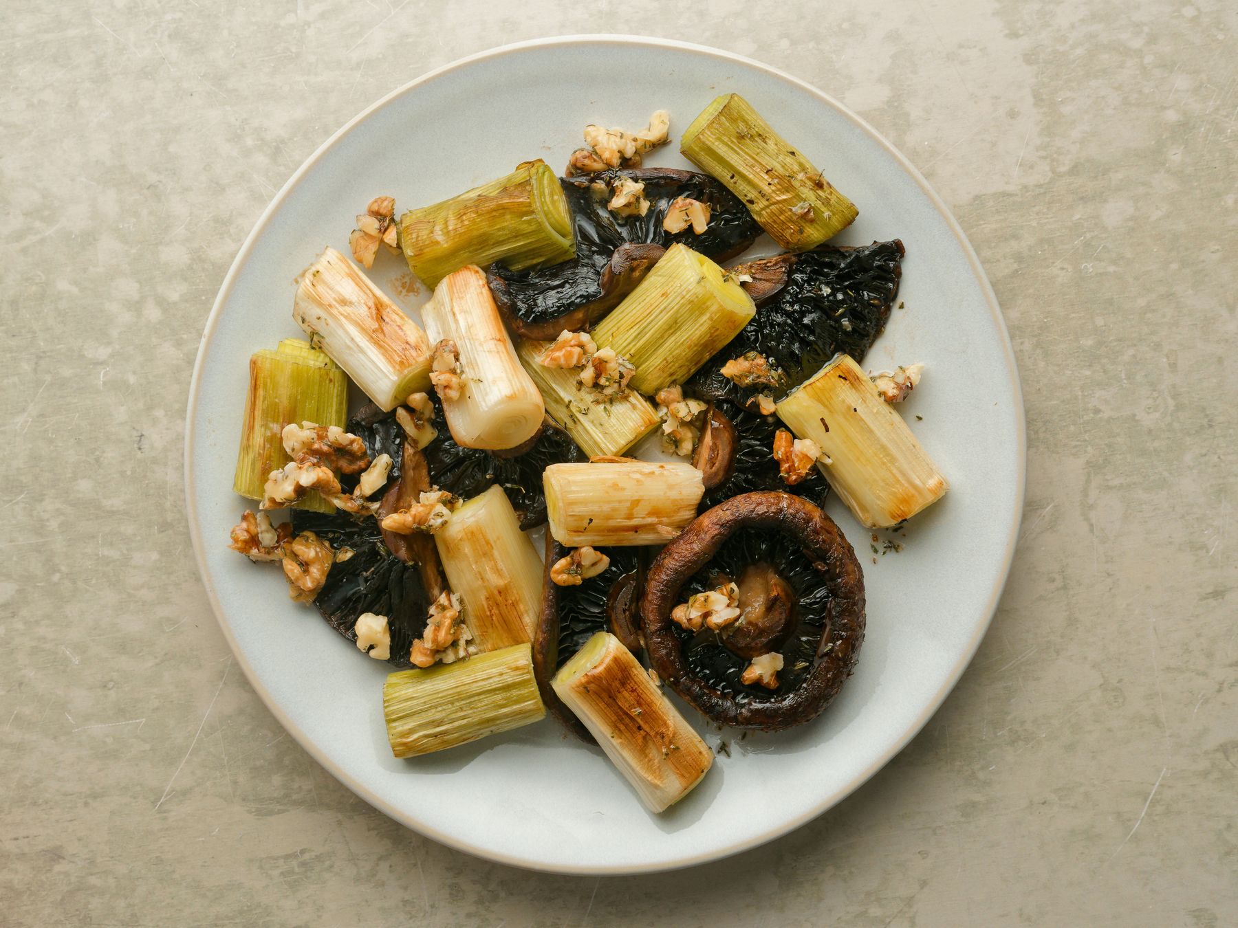 Prei met portobello uit de oven of van de bbq | PLANTPROEF