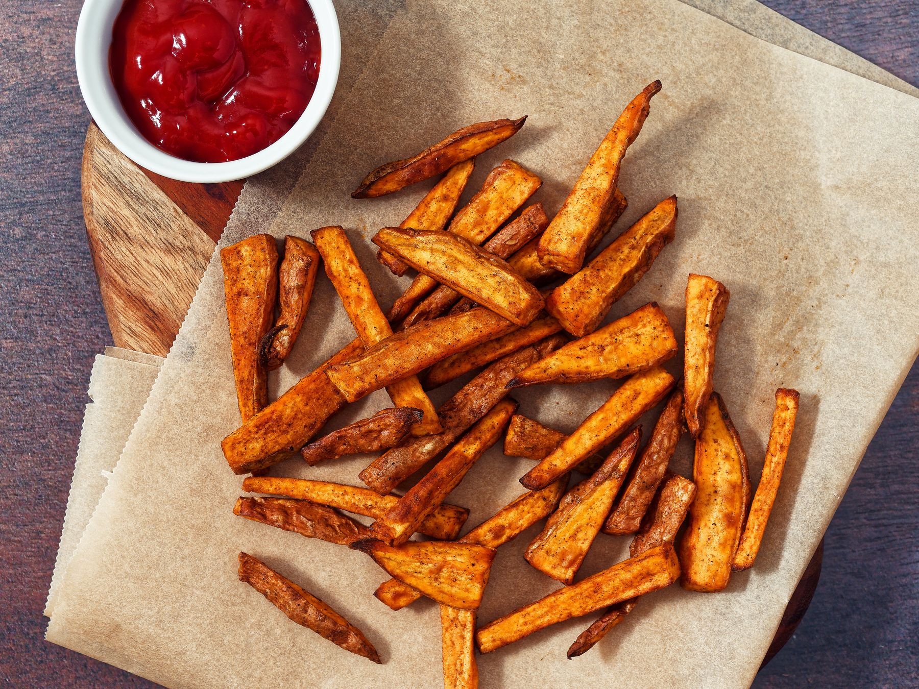 Zoete aardappel friet uit de airfryer PLANTPROEF